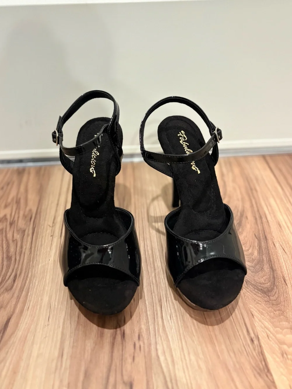 Black Open-Toe Heels